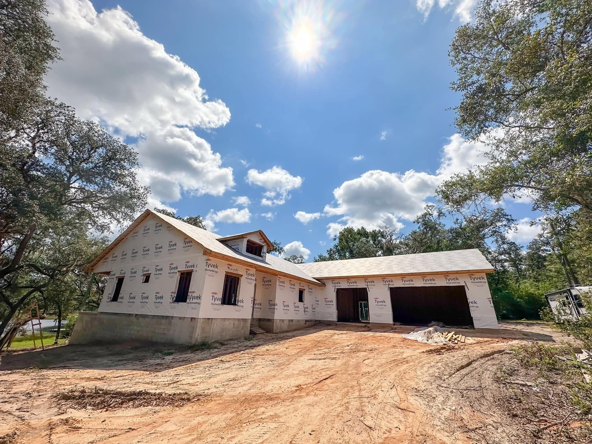 Site grading and drainage work by Keystone Custom Builders in Northeast Florida
